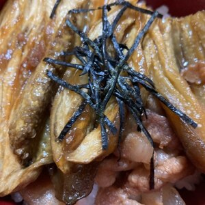 レンジで時短！茄子の蒲焼き丼